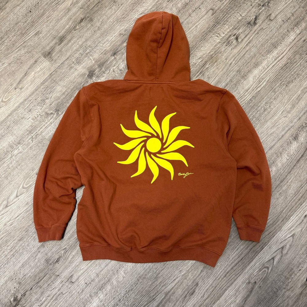 Gap x Bailey Elder Sun Graphic Hoodie‎ Mens XL Brown Saddle Pullover 870637-01